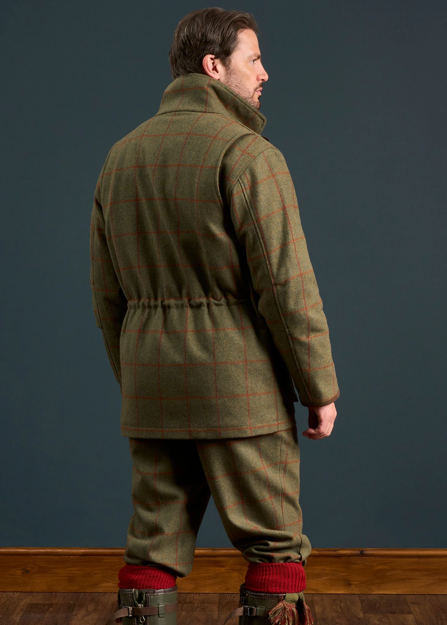 Combrook Men's Tweed Shooting Field Coat In Reed - Shooting Fit 5 Combrook Men's Tweed Shooting Field Coat In Reed - Shooting Fit - Image 5