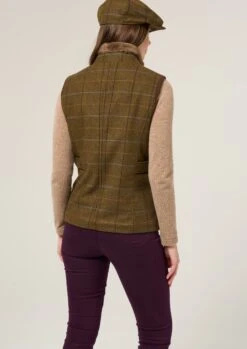 Combrook Ladies Tweed Gilet In Hazel - Regular Fit -Elegant Wear World Combrook Womens Tweed Gilet Hazel 5
