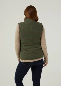 Combrook Ladies Tweed Gilet In Heath - Regular Fit -Elegant Wear World Combrook Womens Tweed Gilet Heath 4