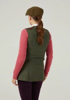Combrook Ladies Tweed Shooting Waistcoat In Heath - Regular Fit -Elegant Wear World Combrook Womens Tweed Shooting Waistcoat Heath 2