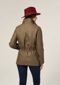 Didsmere Ladies Technical Tweed Coat In Pine - Regular Fit -Elegant Wear World Didsmere Womens Shooting Coat Pine 5
