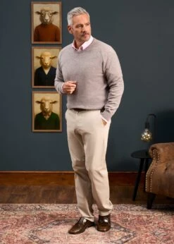 Dorset Men's Lambswool Jumper In Fusion - Classic Fit -Elegant Wear World Dorset Mens Lambswool Crew Necj Jumper Fusion 5