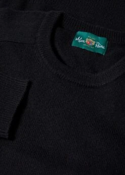 Dorset Men's Lambswool Jumper In Black - Classic Fit -Elegant Wear World Dorset Mens Lambswool Jumper Black