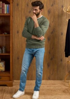 Dorset Men's Lambswool Jumper In Landscape - Classic Fit 8 Dorset Men's Lambswool Jumper In Landscape - Classic Fit -Elegant Wear World Dorset Mens Lambswool Jumper Landscape 3