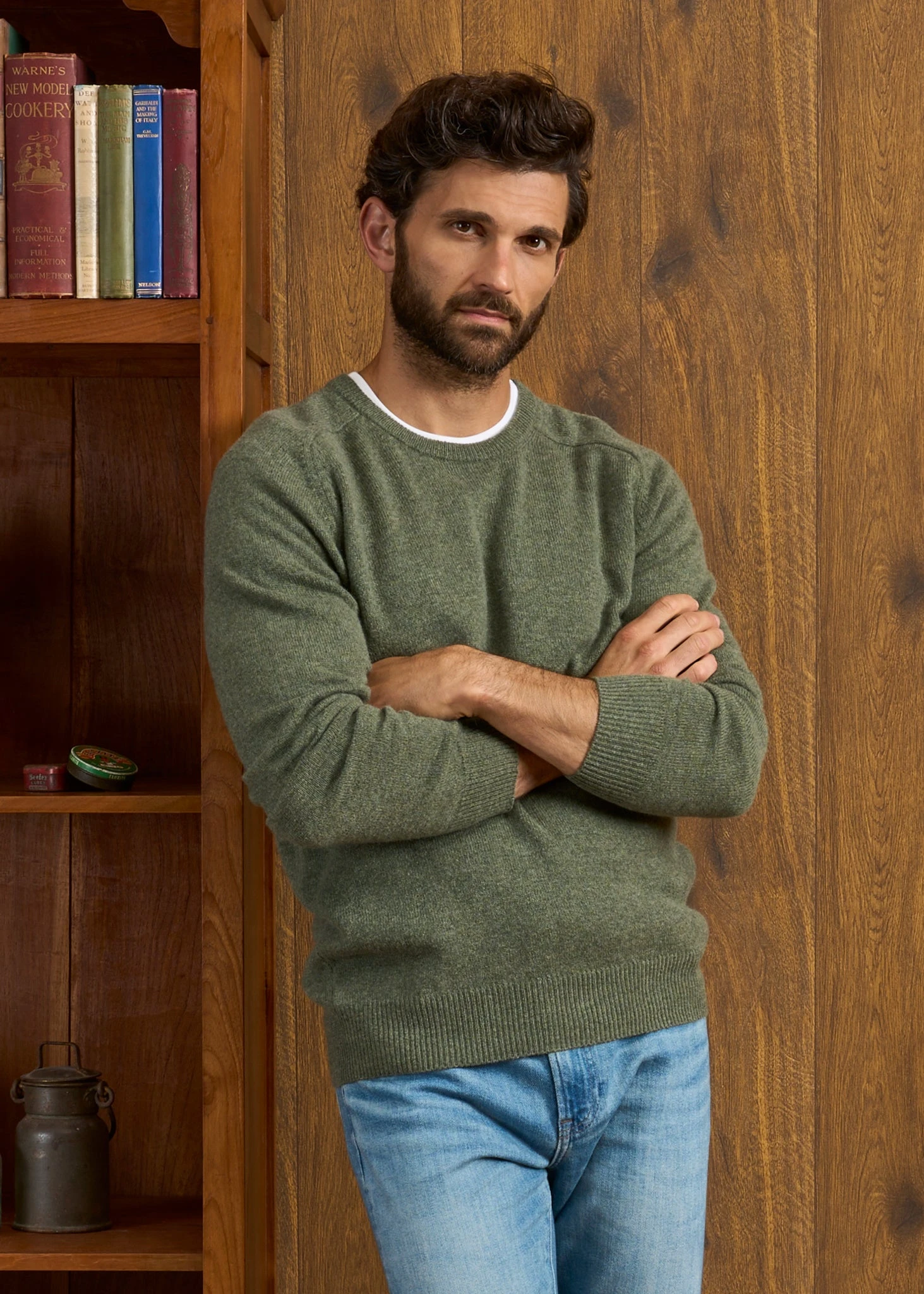 Dorset Men's Lambswool Jumper In Landscape - Classic Fit 4 Dorset Men's Lambswool Jumper In Landscape - Classic Fit - Image 4