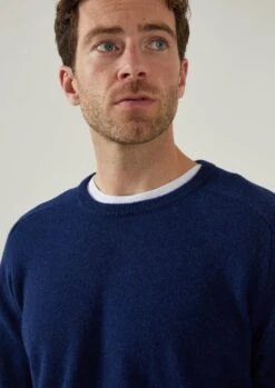 Dorset Men's Lambswool Jumper In Indigo - Classic Fit -Elegant Wear World Dorset mens lambswool jumper indigo 4 fe409cd3 87c9 4aa3 8fcf 66285069447e