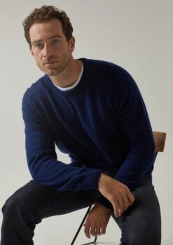Dorset Men's Lambswool Jumper In Indigo - Classic Fit -Elegant Wear World Dorset mens lambswool jumper indigo 6 917cea11 6d2f 4142 9bd1 7343e132bcc5