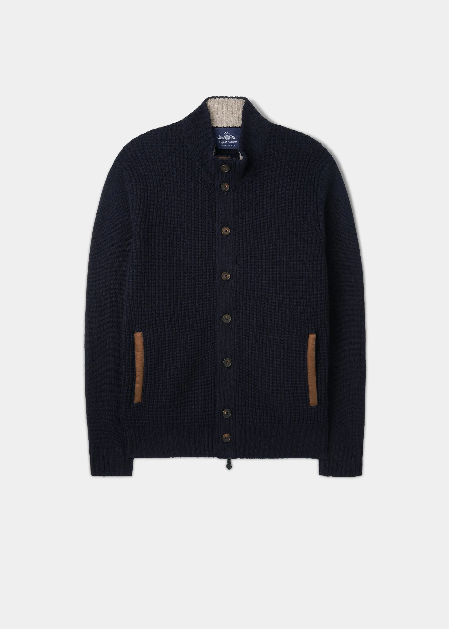Duchally Men's Waffle Stitch Wool Jacket Navy 1 Duchally Men's Waffle Stitch Wool Jacket Navy