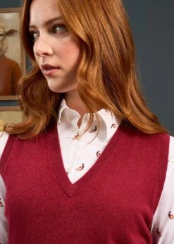 Erin Luxury Vee Neck Tank Top In Berry 9 Erin Luxury Vee Neck Tank Top In Berry -Elegant Wear World Erin Luxury Vee Neck Tank Top Berry 2