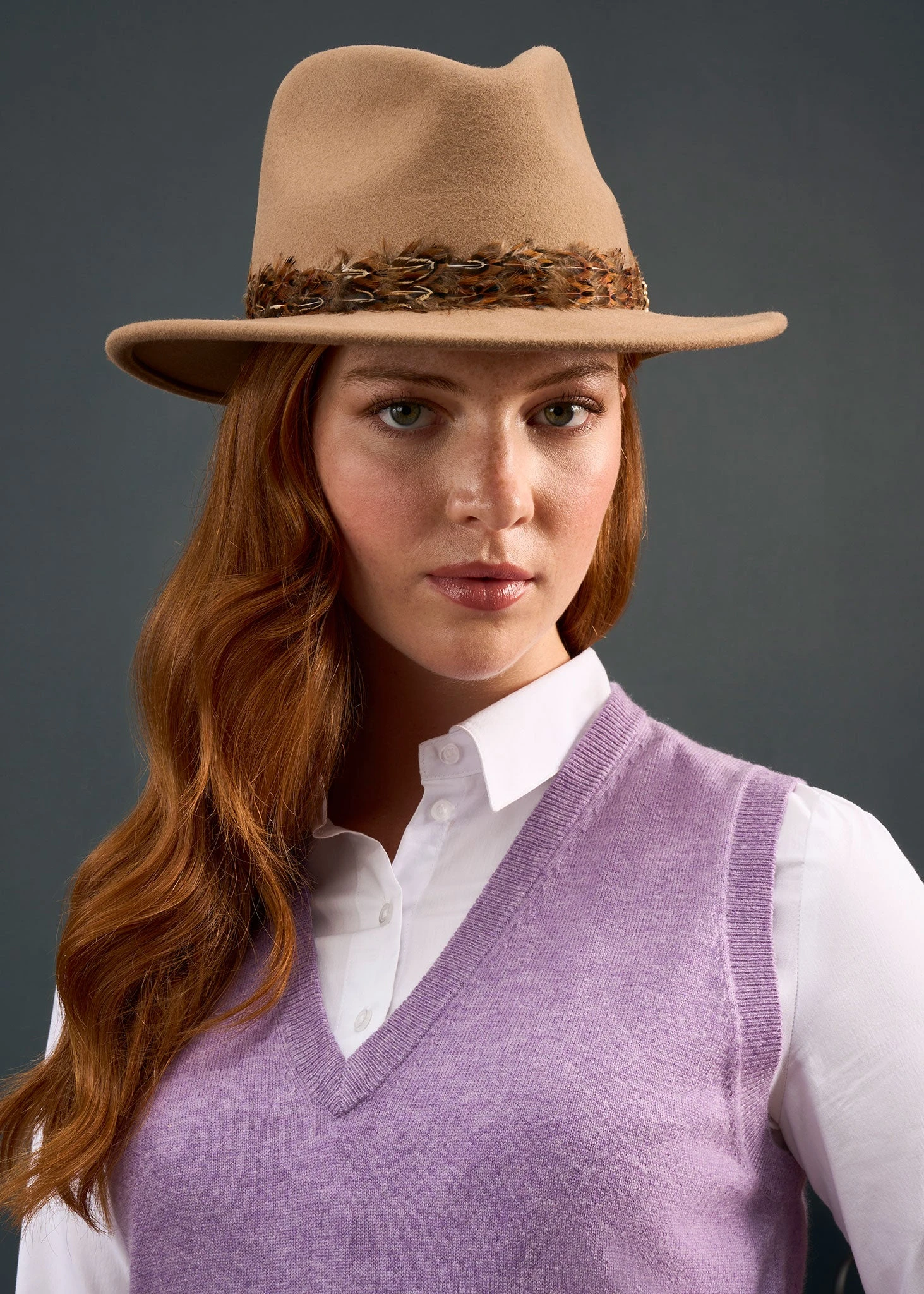 Erin Luxury Vee Neck Tank Top In Heather 5 Erin Luxury Vee Neck Tank Top In Heather - Image 5