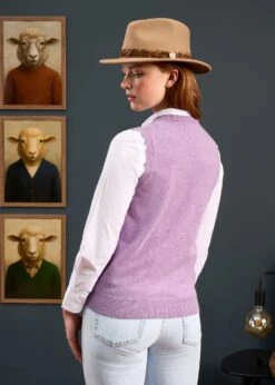 Erin Luxury Vee Neck Tank Top In Heather 11 Erin Luxury Vee Neck Tank Top In Heather -Elegant Wear World Erin Luxury Vee Neck Tank Top Heather 4