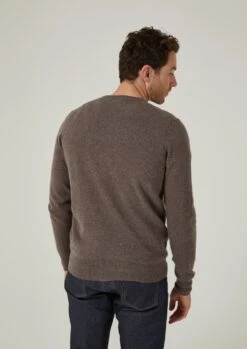 Brisbane Geelong Wool Jumper In Teak - Regular Fit -Elegant Wear World Geelong Jumper Teak 6