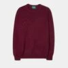 Brisbane Geelong Wool Jumper In Claret - Regular Fit -Elegant Wear World Geelong Wool Claret Jumper