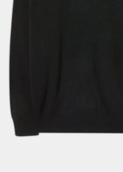 Brisbane Geelong Wool Jumper In Black - Regular Fit -Elegant Wear World Geelong Wool Jumper Black 3