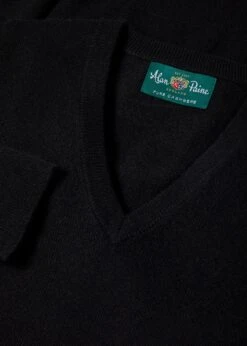 Haddington Cashmere Jumper In Black - Regular Fit -Elegant Wear World Haddington Cashmere Jumper Black