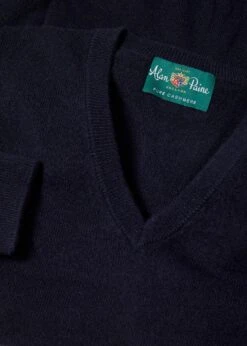 Haddington Cashmere Jumper In Dark Navy - Regular Fit -Elegant Wear World Haddington Cashmere Jumper Navy