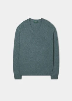 Hampshire Lambswool Jumper In Caspian - Classic Fit