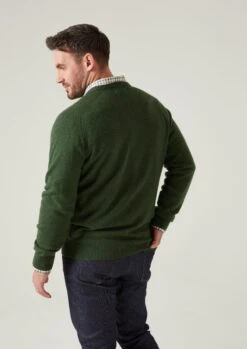 Hampshire Lambswool Jumper In Rosemary - Classic Fit 8 Hampshire Lambswool Jumper In Rosemary - Classic Fit -Elegant Wear World Hampshire Men s Lambswool Jumper In Classic Fit Rosemary 3