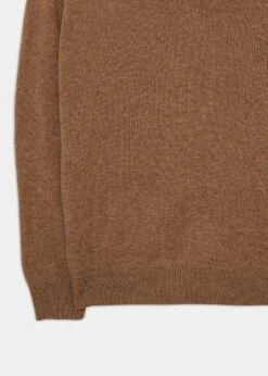 Hampshire Lambswool Jumper In Driftwood - Classic Fit -Elegant Wear World Hampshire lambswool jumper driftwood 3
