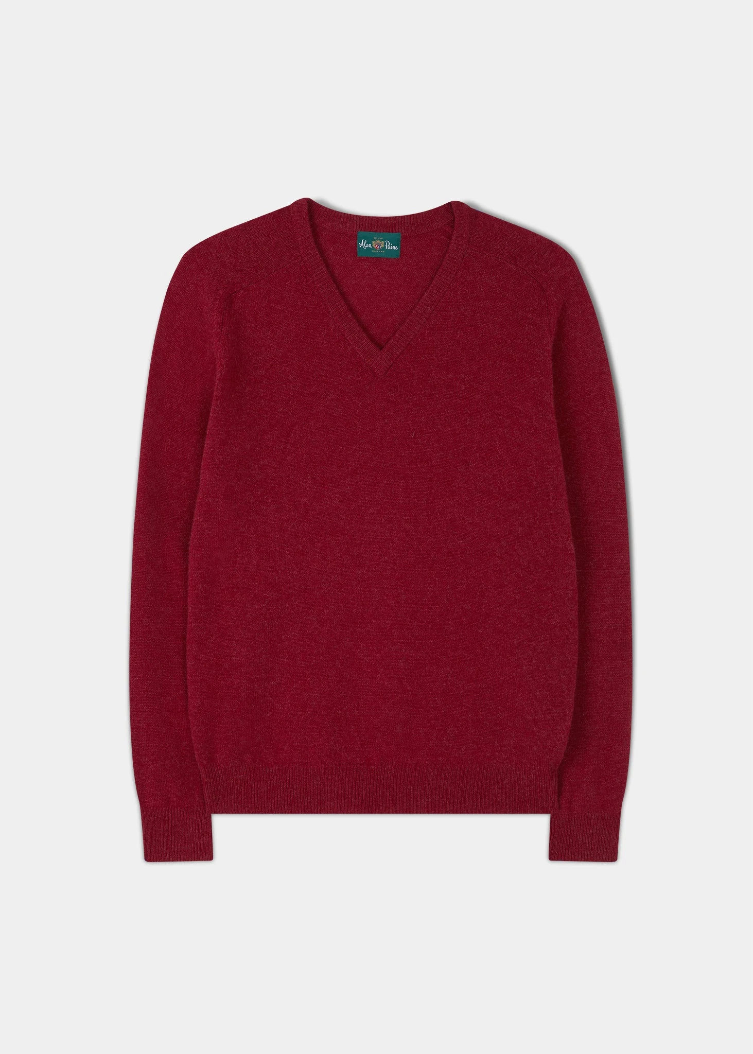 Kilsyth Men's Lambswool Jumper In Poppy - Regular Fit 1 Kilsyth Men's Lambswool Jumper In Poppy - Regular Fit