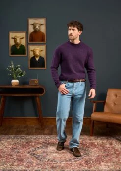 Kinnadie Supersoft Shetland Crushed Velvet Jumper - Regular Fit. -Elegant Wear World Kinnadie Supersoft Shetland Crushed Velvet Jumper 2