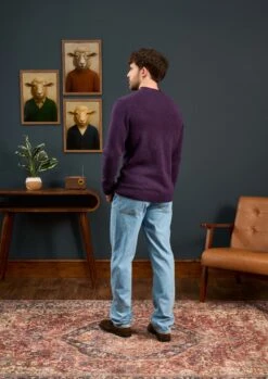 Kinnadie Supersoft Shetland Crushed Velvet Jumper - Regular Fit. -Elegant Wear World Kinnadie Supersoft Shetland Crushed Velvet Jumper 4