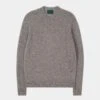 Kinnadie Supersoft Shetland Jumper In Silver Grey - Regular Fit -Elegant Wear World Kinnadie Supersoft Shetland Jumper Silver Grey
