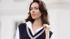 Ladies Cotton Cricket Slipover In Dark Navy 11 Ladies Cotton Cricket Slipover In Dark Navy -Elegant Wear World Ladies Cricket Slipover Dark Navy