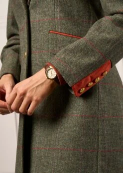 Combrook Ladies Mid-Thigh Coat In Heath - Regular Fit 11 Combrook Ladies Mid-Thigh Coat In Heath - Regular Fit -Elegant Wear World Ladies Long Tweed Coat Combrook Heath 3