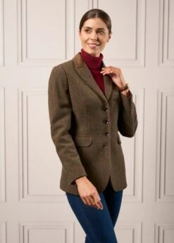 Surrey Ladies Tweed Blazer In Hemlock - Regular Fit -Elegant Wear World Ladies Tweed Blazer Surrey Hemlock 2