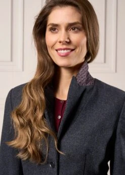 Surrey Ladies Tweed Blazer In Blue - Regular Fit -Elegant Wear World Ladies Tweed Blue Blazer Surrey 5