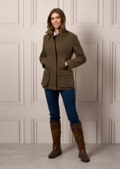 Surrey Ladies Tweed Coat In Hemlock - Regular Fit -Elegant Wear World Ladies Tweed Jacket Surrey Hemlock 6