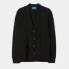 Cornwall Lambswool Cardigan In Black - Classic Fit -Elegant Wear World Lambswool Cardigan Black 1