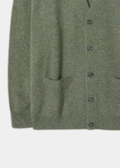Cornwall Lambswool Cardigan In Landscape - Classic Fit -Elegant Wear World Lambswool Cardigan Landscape 2