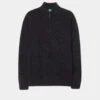 Sutherland Lambswool 1/4 Zip Jumper In Navy - Regular Fit -Elegant Wear World Lambswool Half Zip Jumper Navy