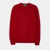 Lenzie Men's Lambswool Jumper In Dubonnet - Regular Fit -Elegant Wear World Lambswool Jumper Dubonnet 1