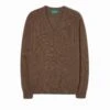 Hampshire Lambswool Jumper In Tobacco - Classic Fit -Elegant Wear World Lambswool Saddle Shoulder Tobacco Jumper 1