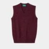 Norfolk Men's Lambswool Slipover In Bordeaux - Classic Fit -Elegant Wear World Lambswool Slipover Sweater Bordeaux