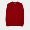 Dorset Men's Lambswool Jumper In Dubonnet - Classic Fit -Elegant Wear World Lambswool Sweater Dorset Dubonnet