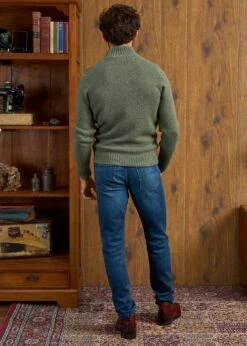 Landford Men's Lambswool Buttoned Jumper In Landscape - Regular Fit 9 Landford Men's Lambswool Buttoned Jumper In Landscape - Regular Fit -Elegant Wear World Landford Cable Lambswool Cardigan Landscape 3