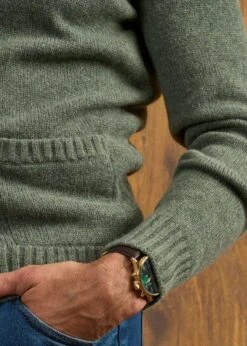 Landford Men's Lambswool Buttoned Jumper In Landscape - Regular Fit 10 Landford Men's Lambswool Buttoned Jumper In Landscape - Regular Fit -Elegant Wear World Landford Cable Lambswool Cardigan Landscape 4