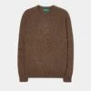 Lenzie Men's Lambswool Jumper In Tobacco - Regular Fit -Elegant Wear World Lenzie Lambswool Tobacco Jumper