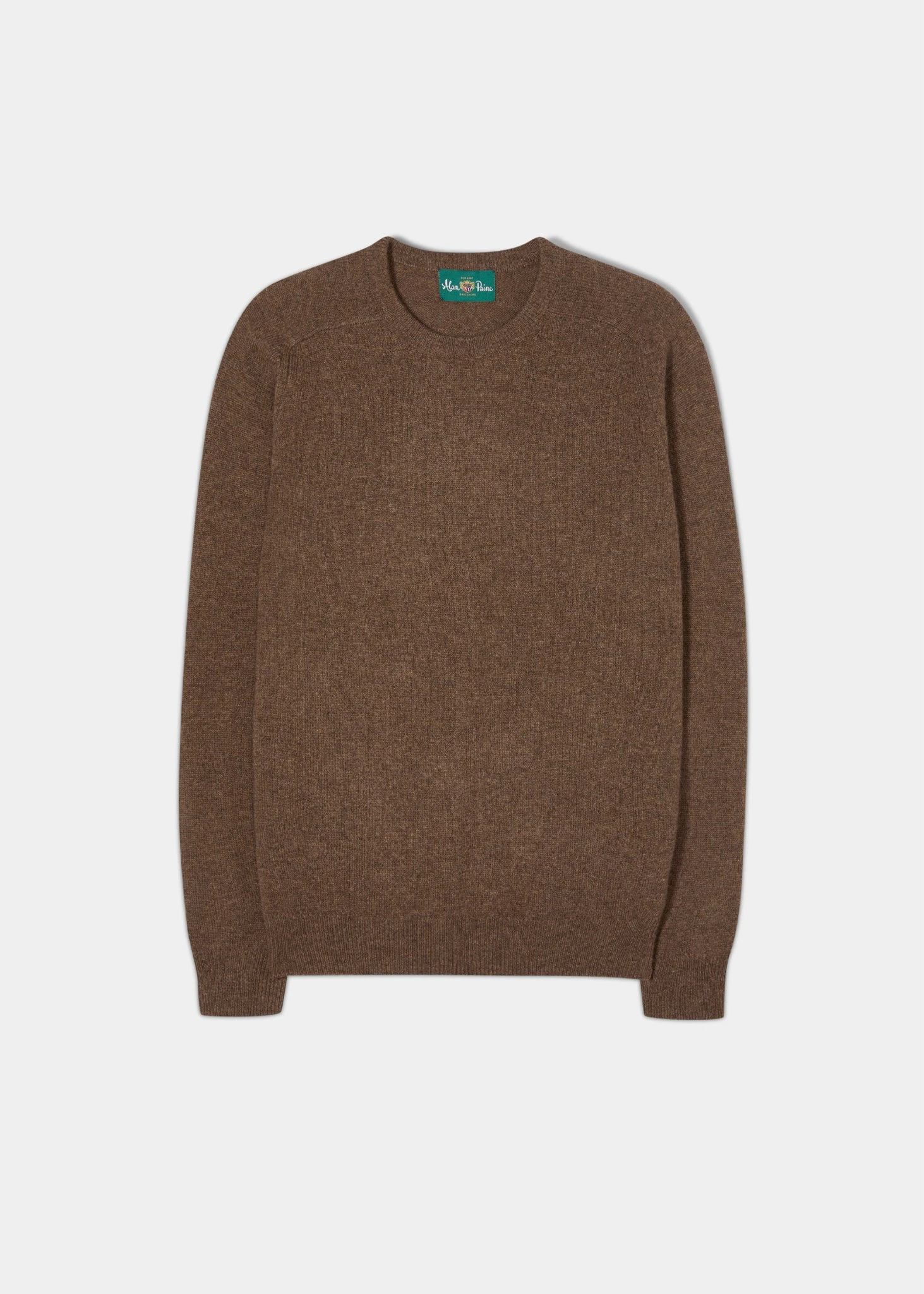 Lenzie Men's Lambswool Jumper In Tobacco - Regular Fit 1 Lenzie Men's Lambswool Jumper In Tobacco - Regular Fit