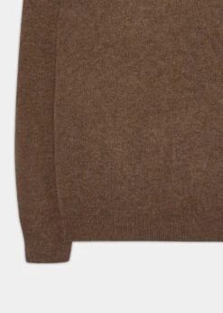 Lenzie Men's Lambswool Jumper In Tobacco - Regular Fit 5 Lenzie Men's Lambswool Jumper In Tobacco - Regular Fit -Elegant Wear World Lenzie Lambswool Tobacco Jumper 3
