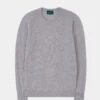 Lenzie Men's Lambswool Jumper In Pearl Grey - Regular Fit 12 Lenzie Men's Lambswool Jumper In Pearl Grey - Regular Fit -Elegant Wear World Lenzie Mens Lambswool Jumper Pearl Grey