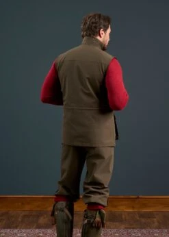 Lockwood Men's Shooting Waistcoat In Olive -Elegant Wear World Lockwood Mens Shooting Waistcoat Olive 3