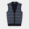 Maywick Men's Lambswool Fair Isle Waistcoat In Navy -Elegant Wear World Maywick Men s Lambswool Fair Isle Waistcoat Navy