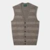 Maywick Men's Lambswool Fair Isle Waistcoat In Vole -Elegant Wear World Maywick Men s Lambswool Fair Isle Waistcoat Vole