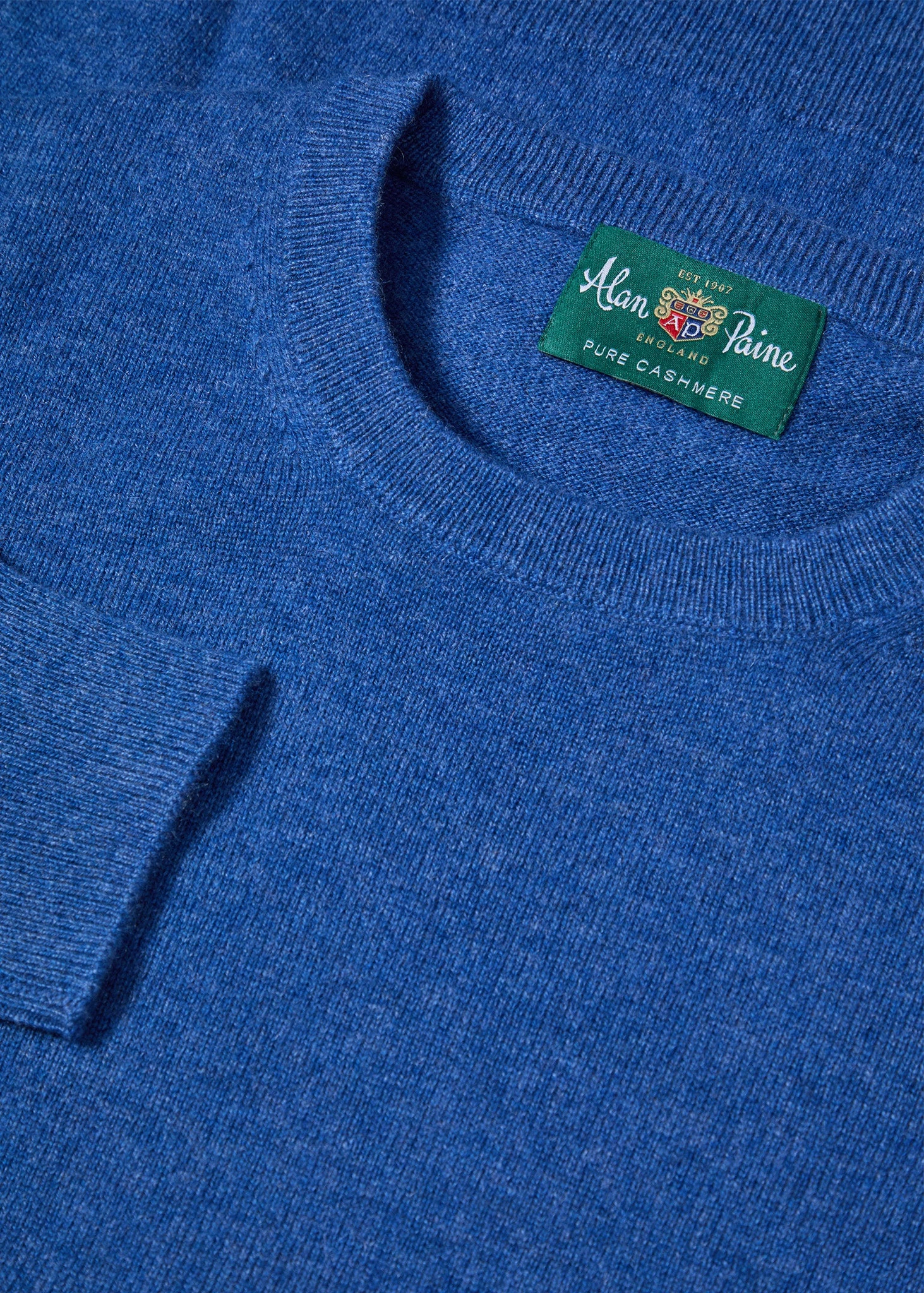 Melfort Cashmere Jumper In Denim - Regular Fit 3 Melfort Cashmere Jumper In Denim - Regular Fit - Image 3