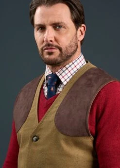 Axford Men's Waterproof Lightweight Shooting Waistcoat In Aspen - Shooting Fit -Elegant Wear World Mens Axford Shooting Wasitcoat Aspen 3